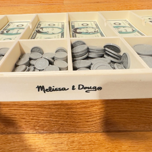 Lakeshore Toy Cash Register with Play Money and Melissa and Doug Play Money Set. - Picture 6 of 12